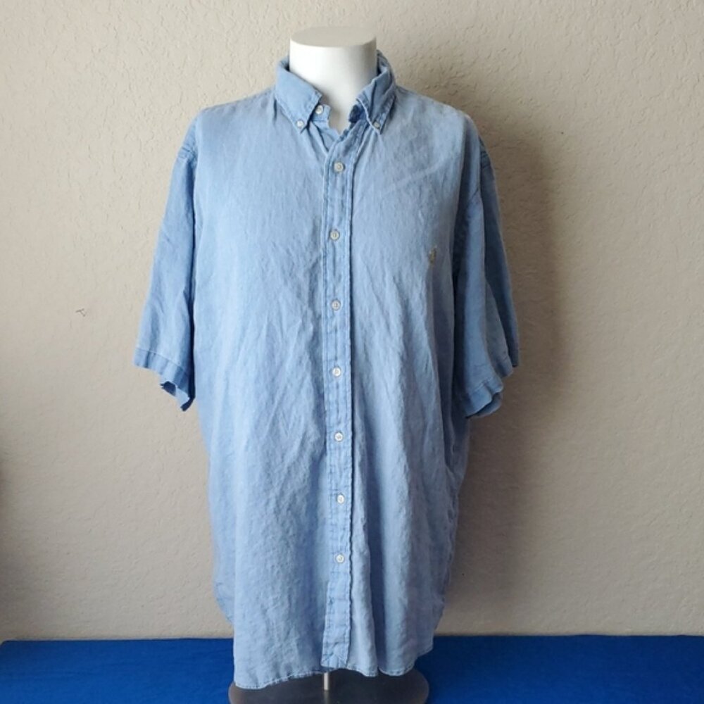 Ralph Lauren XLT Light Blue Slim Fit Button-Down Shirt